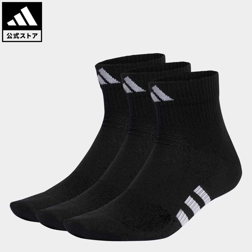 楽天adidas Online Shop 楽天市場店【公式】アディダス adidas 返品可 ジム・トレーニング パフォーマンス ライトミッドカットソックス3足組 メンズ レディース アクセサリー ソックス・靴下 ミドルソックス 黒 ブラック IC9530 p0517