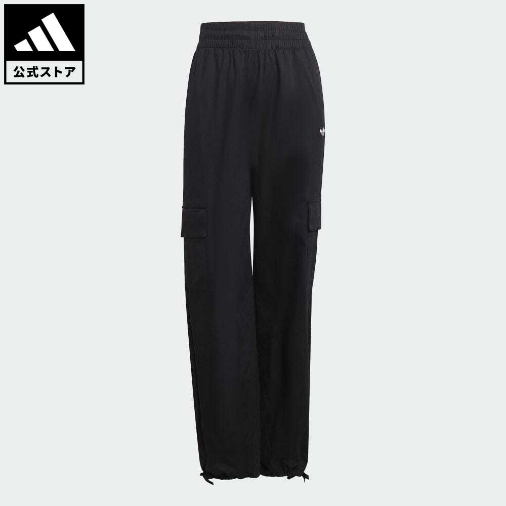 【公式】アディダス adidas 返品可 ワイド カーゴパンツ オリジナルス レディース ウェア・服 ボトムス パンツ 黒 ブラック IJ8183