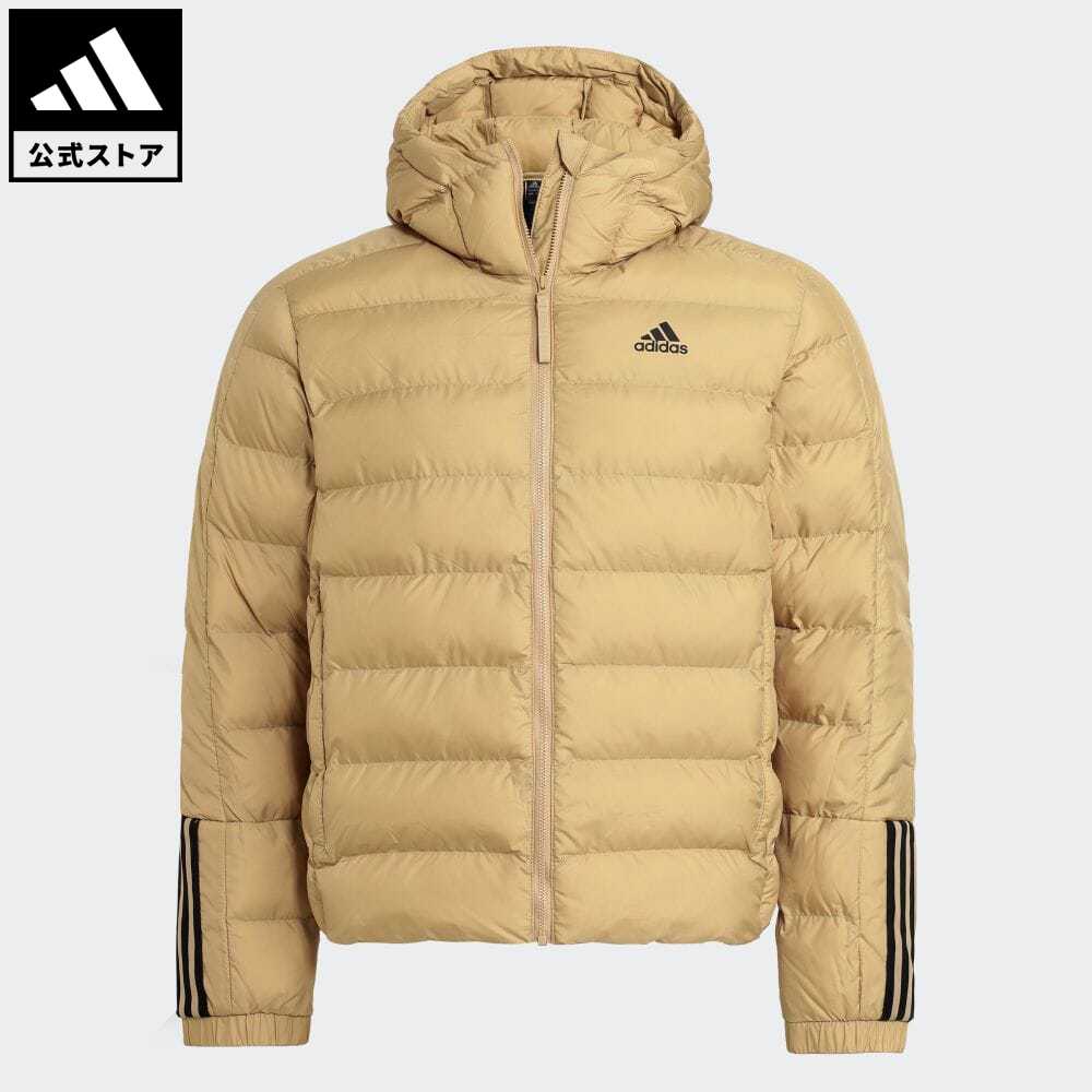 【公式】アディダス adidas 返品可 アウトドア Itavic スリーストライプス ミッドウェイト フード付きジャケット スポーツウェア メンズ ウェア・服 アウター ジャケット ベージュ GT1676 wt22fw