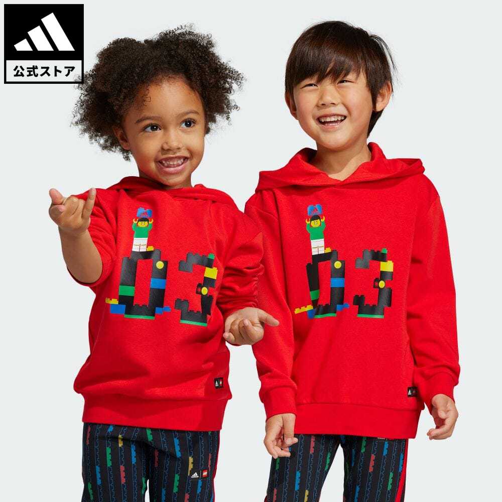 【公式】アディダス adidas 返品可 adidas × Classic LEGO パーカー スポーツウェア キッズ／子供用 ウェア・服 トップス パーカー(フーディー) スウェット（トレーナー） 赤 レッド HB4466 トレーナーのサムネイル