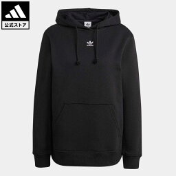 アディダス 【公式】アディダス adidas 返品可 アディカラー エッセンシャルズ フリースパーカー オリジナルス レディース ウェア・服 トップス パーカー(フーディー) スウェット（トレーナー） 黒 ブラック IA6420 トレーナー