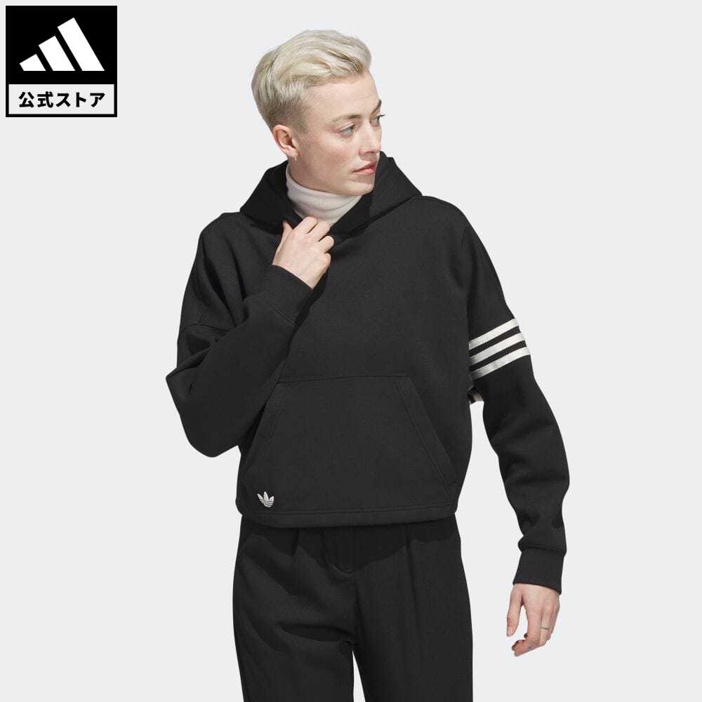 アディダス adidas 返品可 アディカラー Neuclassics パーカー オリジナルス レディース ウェア・服 トップス パーカー(フーディー) スウェット（トレーナー） 黒 ブラック IB5922 トレーナー rabty