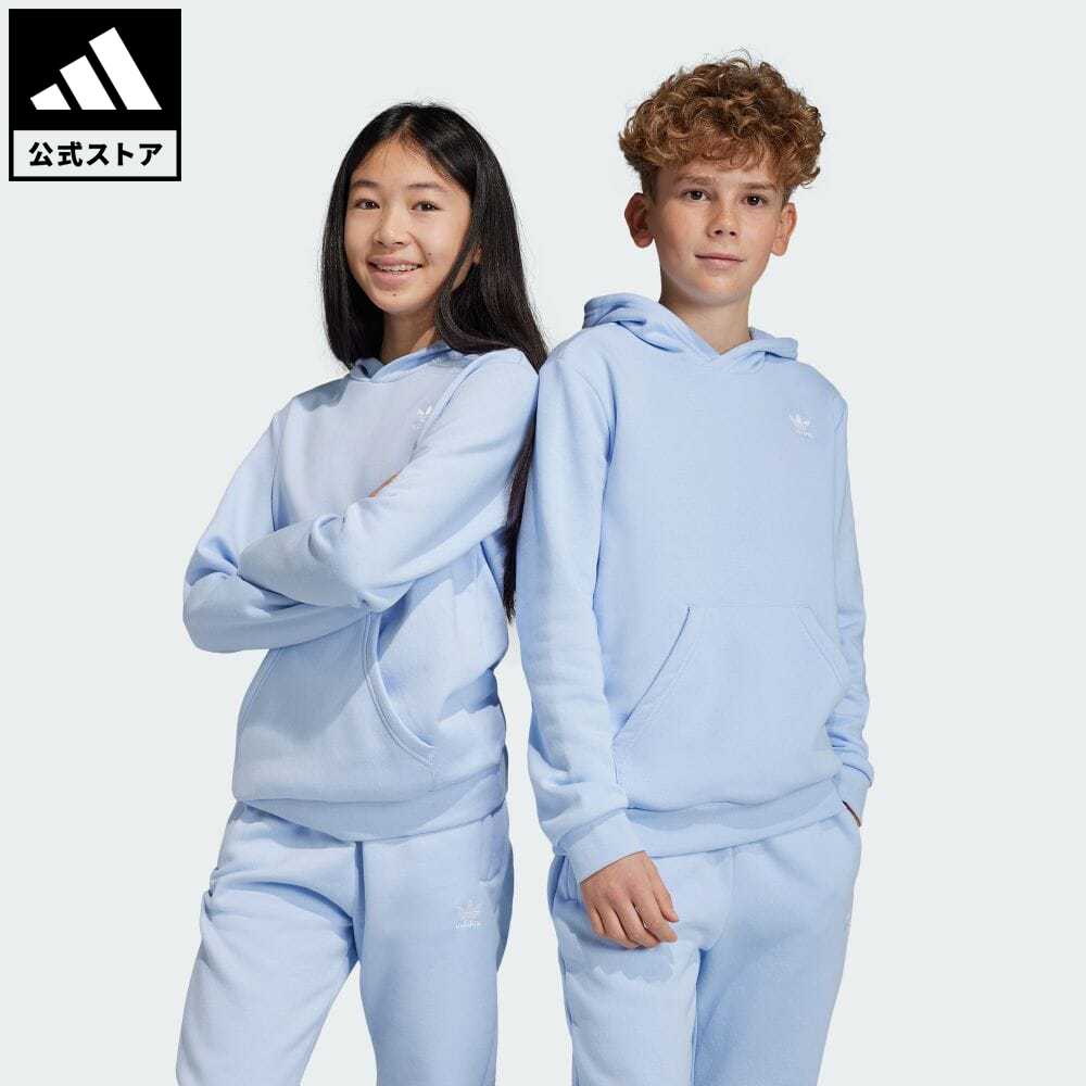 【公式】アディダス adidas 返品可 アディカラー パーカー オリジナルス キッズ／子供用 ウェア・服 トップス パーカー(フーディー) スウェット（トレーナー） 青 ブルー IC3144 トレーナーのサムネイル