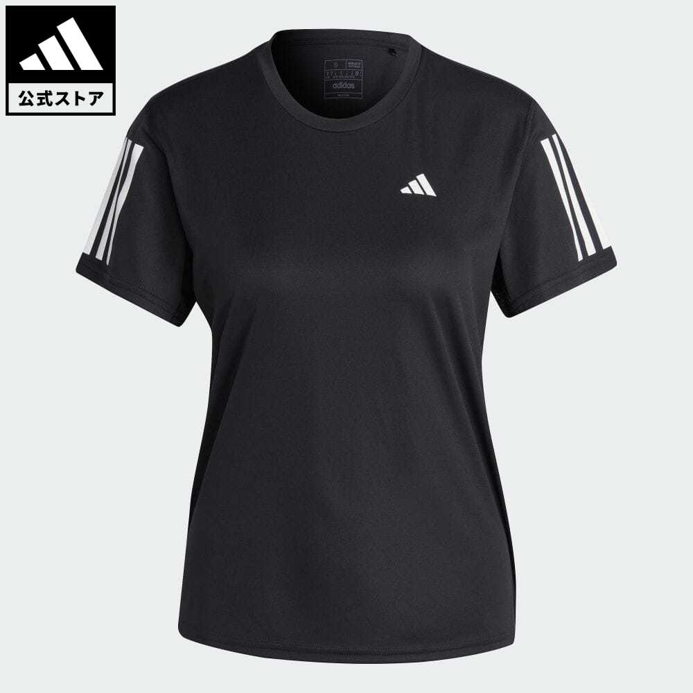 【公式】アディダス adidas 返品可 ランニング オウン ザ ラン 半袖Tシャツ レディース ウェア 服 トップス Tシャツ 黒 ブラック IC5188 ランニングウェア 半袖 p0517