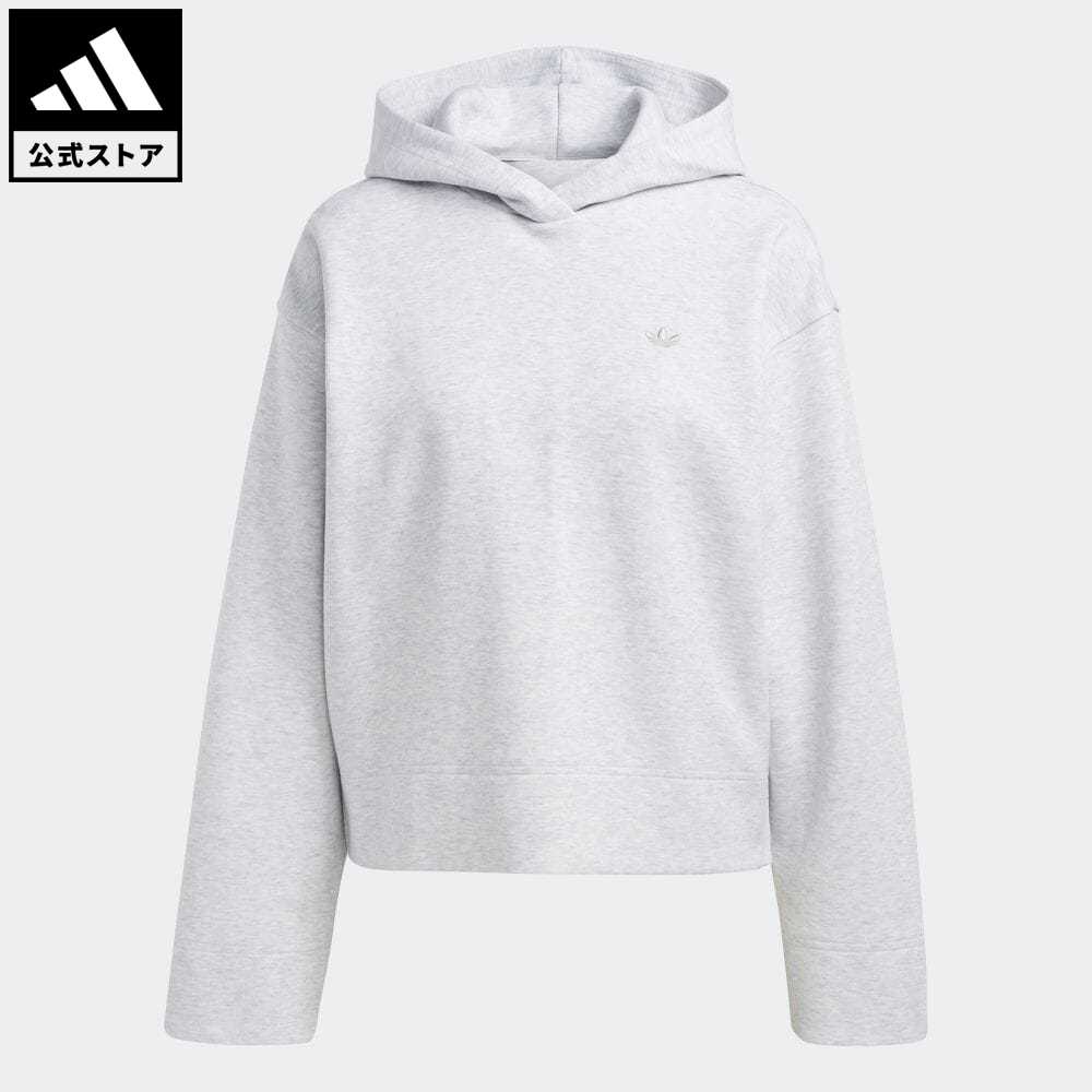 【36%OFF】 【公式】アディダス adidas 返品可 プレミアム エッセンシャルズ ショートパーカー オリジナルス レディース ウェア・服 トップス パーカー(フーディー) スウェット（トレーナー） グレー IC5246 トレーナーのサムネイル