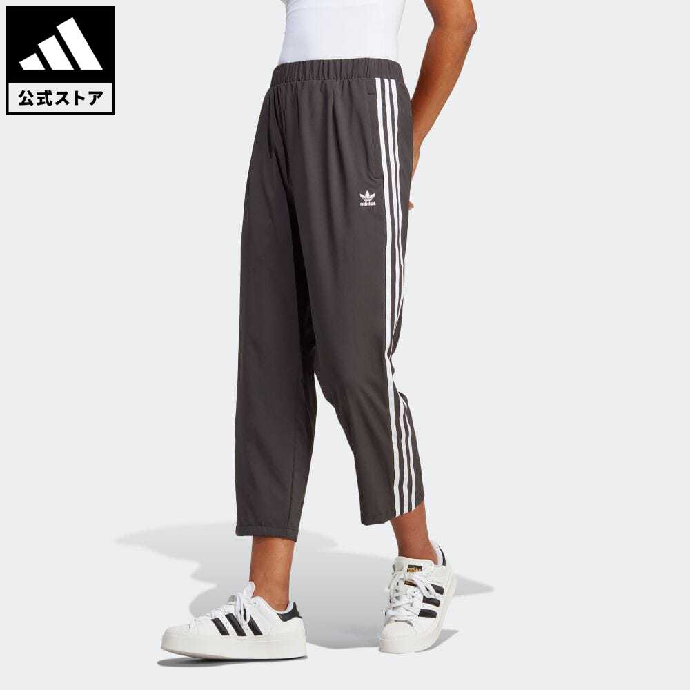 【公式】アディダス adidas 返品可 ウーブンパンツ オリジナルス レディース ウェア・服 ボトムス パンツ 黒 ブラック IC5510