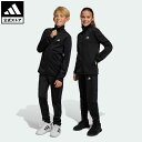 【公式】アディダス adidas 返品可 エッセンシャルズ ビッグロゴ トラックスーツ スポーツウェア キッズ／子供用 ウェア・服 セットアップ ジャージ 黒 ブラック IC5686 上下 p0420