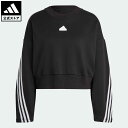 アディダス adidas 返品可 フューチャー アイコン スリーストライプス スウェット スポーツウェア レディース ウェア・服 トップス スウェット（トレーナー） 黒 ブラック IB8494 p0420