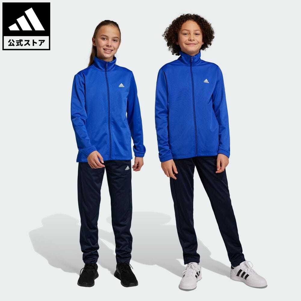 【40%OFF 8/4-8/10】【公式】アディダス adidas 返品可 エッセンシャルズ ビッグロゴ トラックスーツ スポーツウェア キッズ／子供用 ウェア・服 セットアップ ジャージ 青 ブルー HR6408 上下 p0804のサムネイル