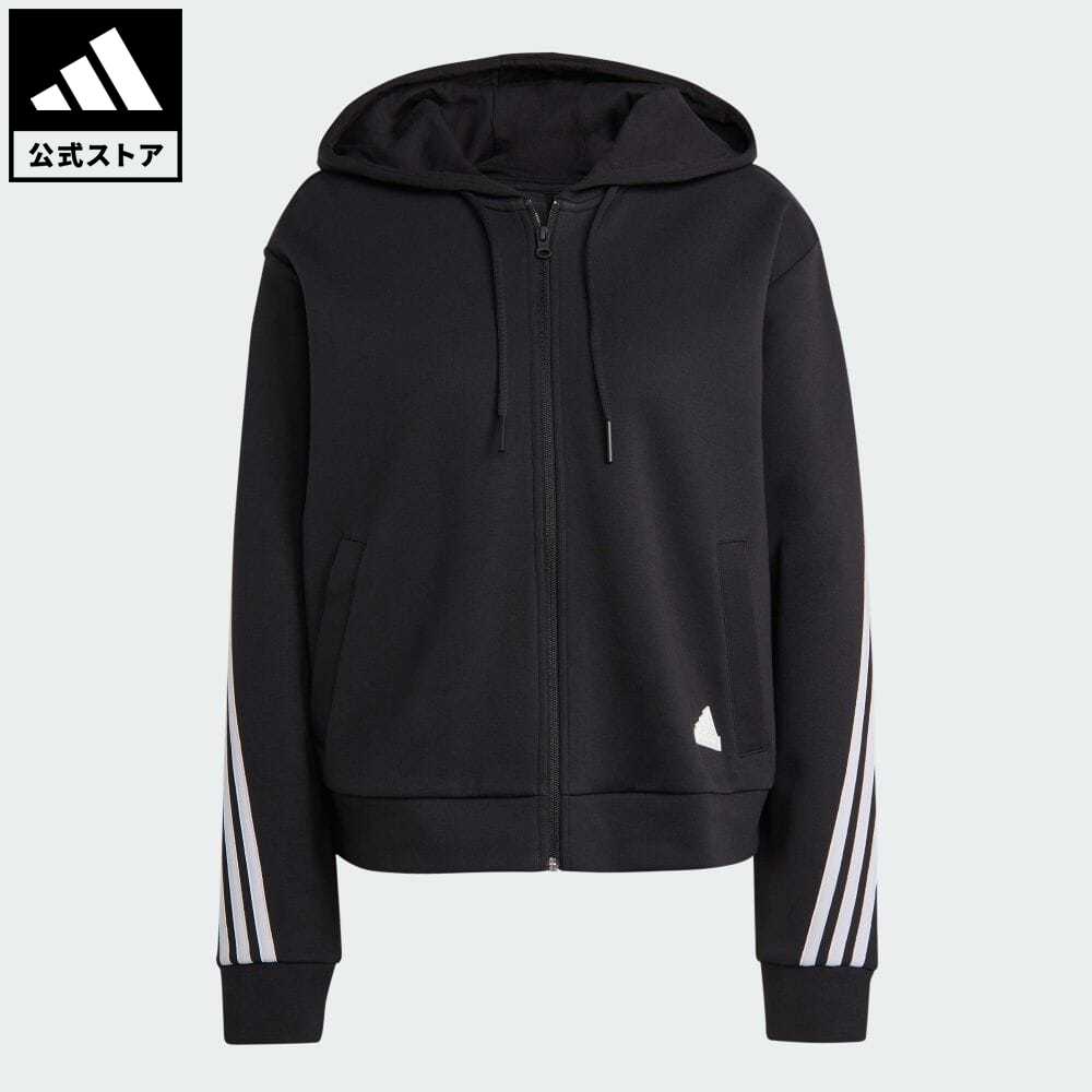 楽天adidas Online Shop 楽天市場店【公式】アディダス adidas 返品可 フューチャーアイコン スリーストライプス フルジップパーカー スポーツウェア レディース ウェア・服 トップス パーカー（フーディー） ジャージ 黒 ブラック HT4715 トレーナー