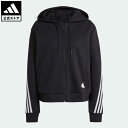 【公式】アディダス adidas 返品可 フューチャーアイコン スリーストライプス フルジップパーカー スポーツウェア レディース ウェア・服 トップス パーカー(フーディー) ジャージ 黒 ブラック HT4715 トレーナー