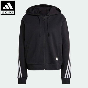 【1,500円OFFクーポン対象 10/20 10:00〜10/26 09:59】【公式】アディダス adidas 返品可 フューチャーアイコン スリーストライプス フルジップパーカー スポーツウェア レディース ウェア・服 トップス パーカー(フーディー) ジャージ 黒 ブラック HT4715 トレーナー