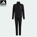 【公式】アディダス adidas 返品可 エッセンシャルズ ビッグロゴ トラックスーツ スポーツウェア キッズ／子供用 ウェア 服 セットアップ ジャージ 黒 ブラック IB8905 上下