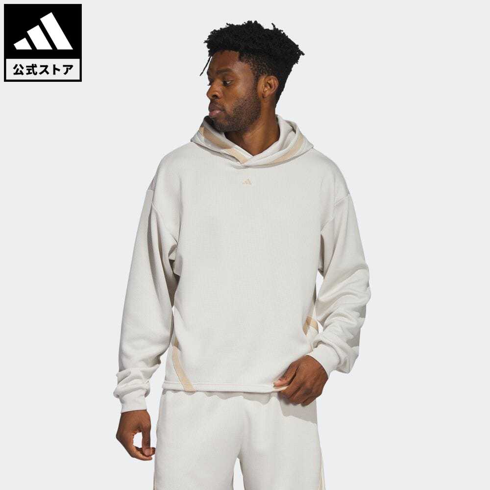 ウエア 【公式】アディダス adidas 返品可 バスケットボール セレクトパーカー メンズ ウェア・服 トップス パーカー(フーディー) スウェット（トレーナー） ベージュ IC2420 トレーナー