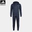 【公式】アディダス adidas 返品可 スリーストライプス トラックスーツ（ジャージ） スポーツウェア メンズ ウェア・服 セットアップ ジャージ 青 ブルー IC6769 上下