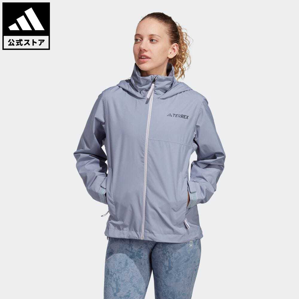 【公式】アディダス adidas 返品可 アウトドア テレックス マルチ RAIN. RDY 2層構造レインジャケット アディダス テレックス レディース ウェア・服 アウター ジャケット 紫 パープル HN5457