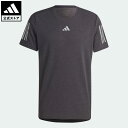 【公式】アディダス adidas 返品可 ランニング オウン ザ ラン ヘザー半袖Tシャツ メンズ ウェア 服 トップス Tシャツ 黒 ブラック HR6617 ランニングウェア 半袖