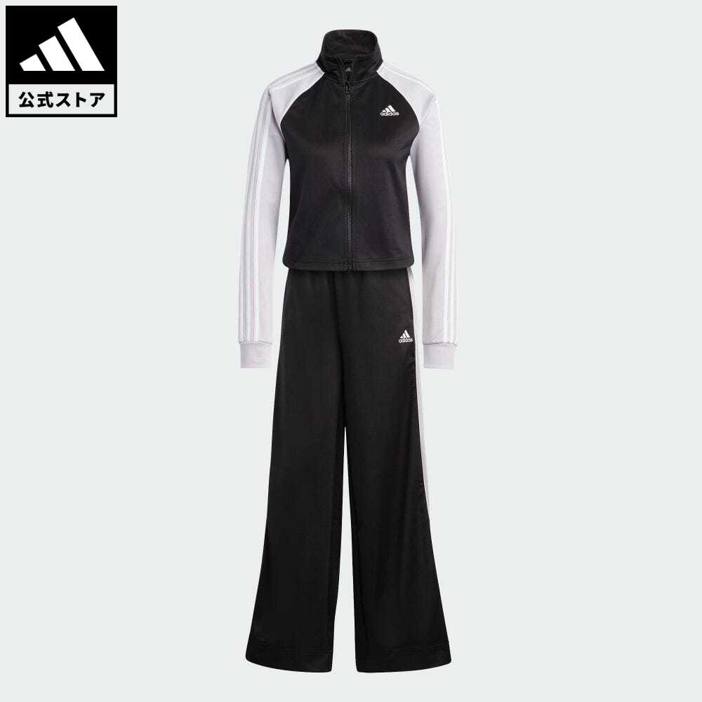 【公式】アディダス adidas 返品可 チームスポーツ トラックスーツ スポーツウェア レディース ウェア・服 セットアップ ジャージ 黒 ブラック IC0390 上下