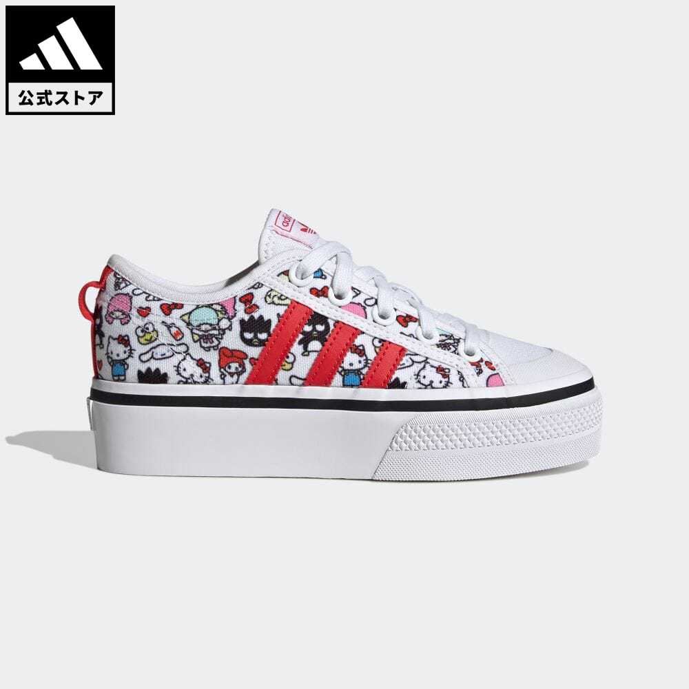 【公式】アディダス adidas 返品可 adidas Originals × Hello Kitty and Friends ニッツァ プラットフォーム / Nizza Platform オリジナルス レディース シューズ・靴 スニーカー 白 ホワイト HQ6888 ローカット 厚底スニーカーのサムネイル