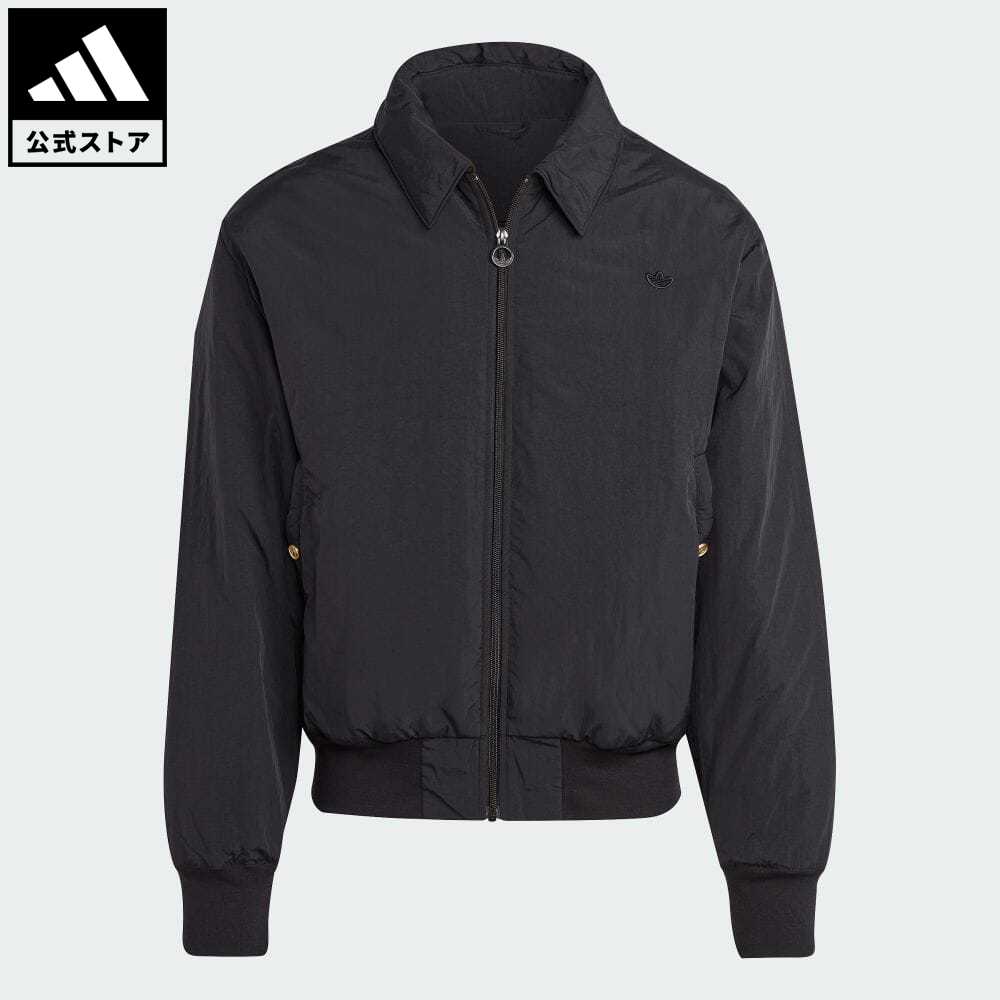 【公式】アディダス adidas 返品可 プレミアム エッセンシャルズ クリンクルナイロンジャケット オリジナルス メンズ ウェア・服 アウター ジャケット 黒 ブラック HR8675 上着