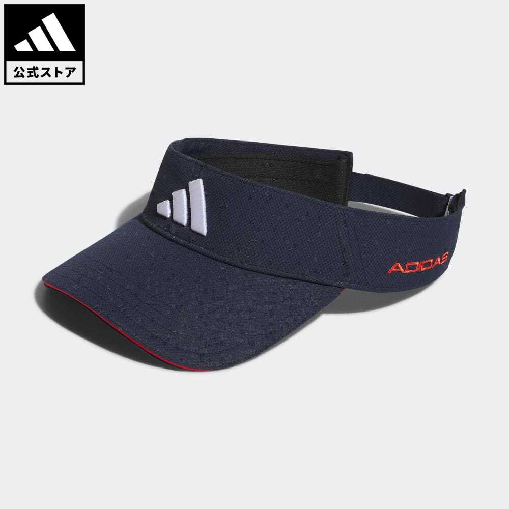 【公式】アディダス adidas 返品可 ゴルフ サイドロゴ バイザー メンズ アクセサリー 帽子 サンバイザー 青 ブルー HS4429 サンバイザー Gnotのサムネイル