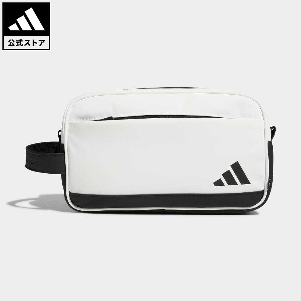 楽天adidas Online Shop 楽天市場店【公式】アディダス adidas 返品可 ゴルフ 合成皮革 ツージップポーチ メンズ アクセサリー バッグ・カバン ポーチ 白 ホワイト HS4448 Gnot