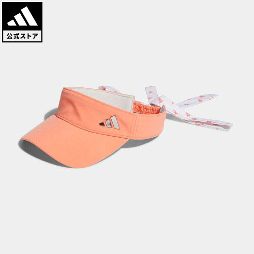 【公式】アディダス adidas 返品可 ゴルフ モノグラム リボンバイザー レディース アクセサリー 帽子 サンバイザー オレンジ HT5756 サンバイザー Gnot