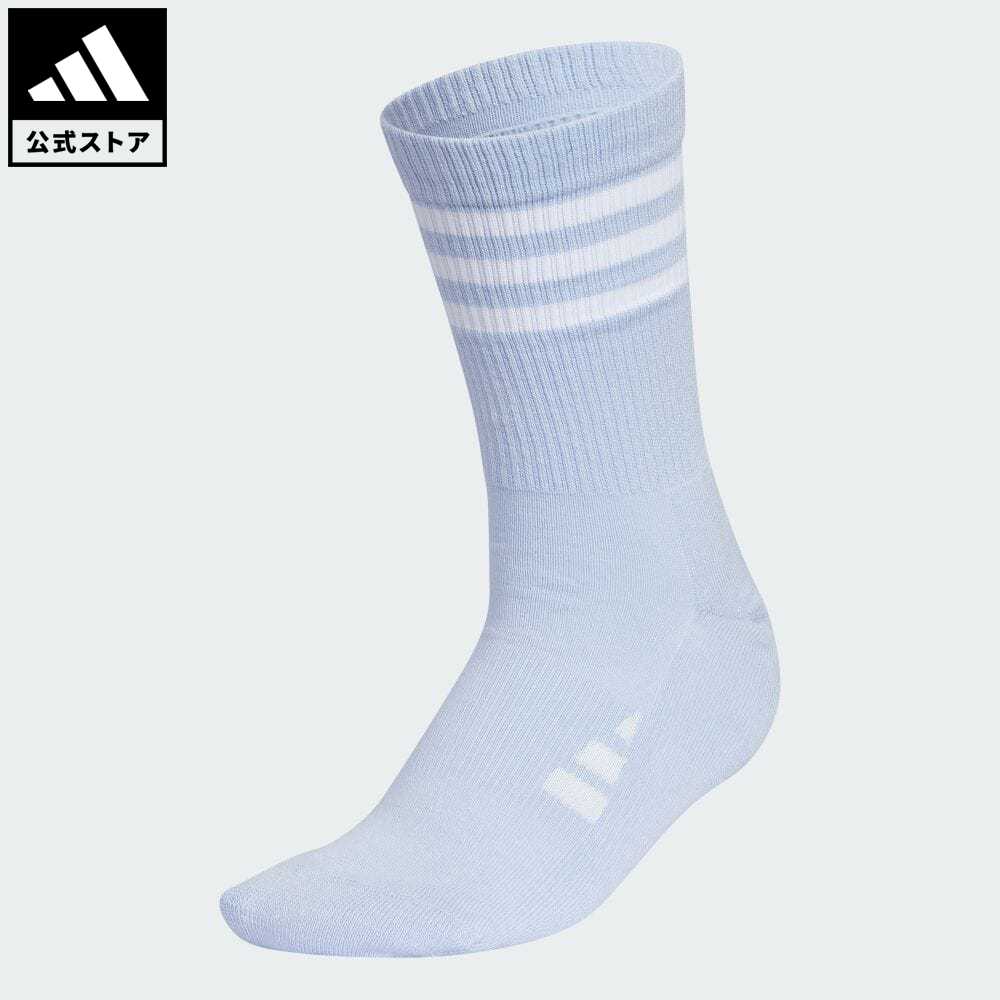 アディダス adidas 返品可 ゴルフ クルー丈 スリーストライプ クッションソックス レディース アクセサリー ソックス・靴下 クルーソックス 青 ブルー HT5823 Gnot