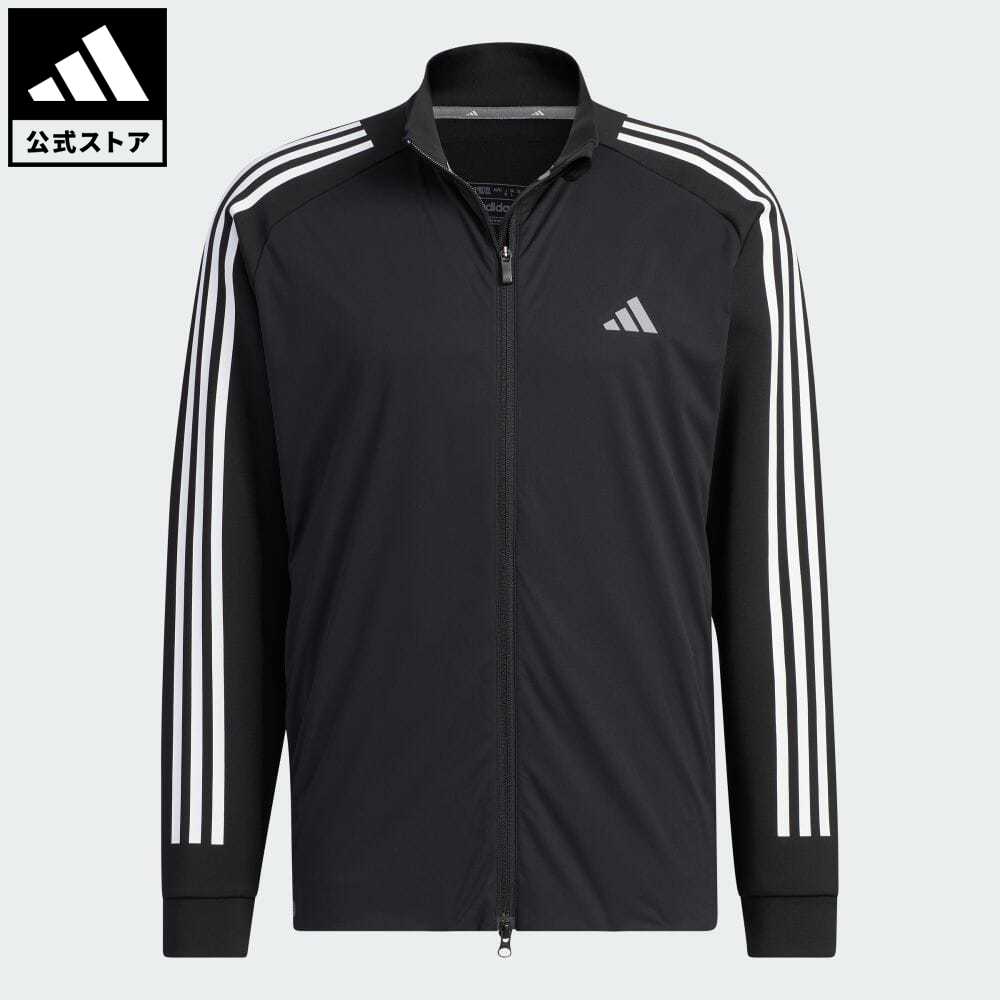 【44%OFF 9/19-9/25】【公式】アディダス adidas 返品可 ゴルフ ファブリックミックス 長袖フルジップジャケット メンズ ウェア・服 アウター ジャケット 黒 ブラック HT6856 Gnot p0919のサムネイル