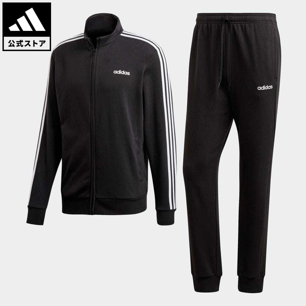 【公式】アディダス adidas 返品可 トラックスーツ（ジャージ上下） / Track Suit スポーツウェア メンズ ウェア・服 セットアップ ジャージ 黒 ブラック FM6303 上下 eoss23ss