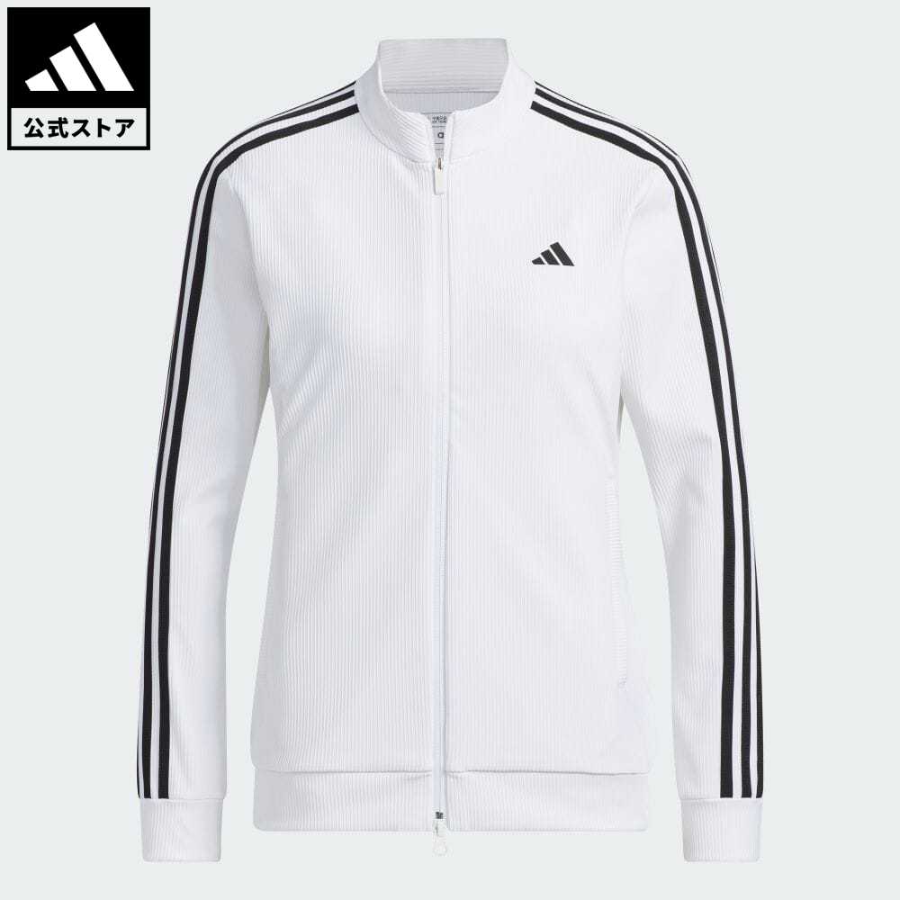 【公式】アディダス adidas 返品可 ゴルフ スリーストライプス 長袖フルジップジャケット レディース ウェア・服 アウター ジャケット 白 ホワイト HS8989 Gnot