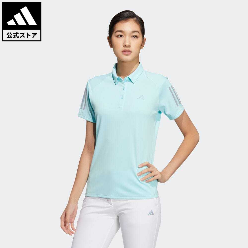 【公式】アディダス adidas 返品可 ゴルフ スリーストライプス 半袖ボタンダウンシャツ レディース ウェア・服 トップス ポロシャツ 青 ブルー HT0041 Gnot