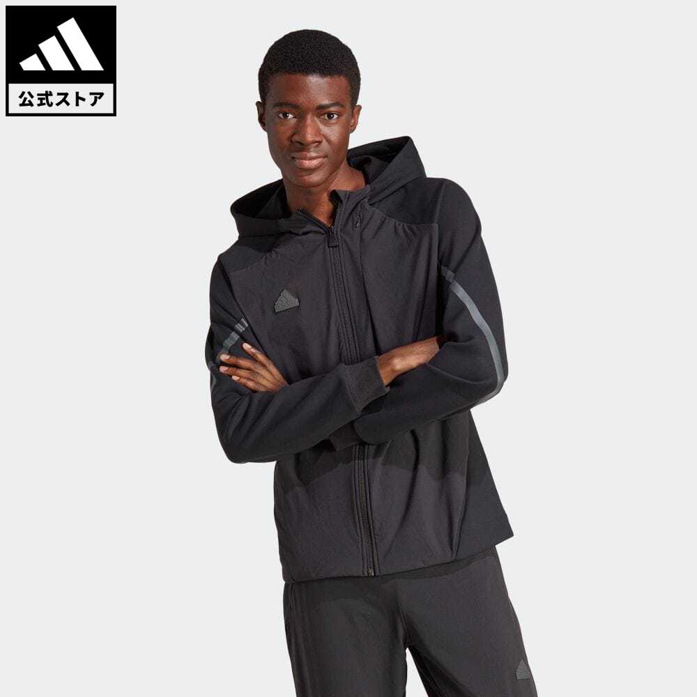 【公式】アディダス adidas 返品可 Designed 4 Gameday プレミアム フルジップトラックトップ スポーツウェア メンズ ウェア・服 トップス パーカー(フーディー) ジャージ 黒 ブラック IC8039 トレーナー