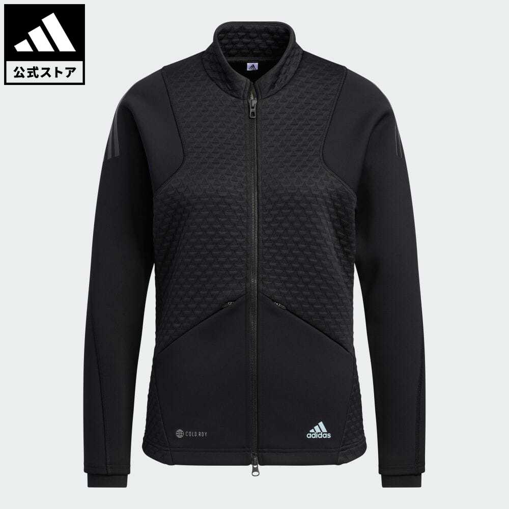 アディダス アウトドアジャケット レディース 【公式】アディダス adidas 返品可 ゴルフ COLD. RDY ファブリックミックス 長袖フルジップジャケット レディース ウェア・服 アウター ジャケット 黒 ブラック HG1699 Gnot