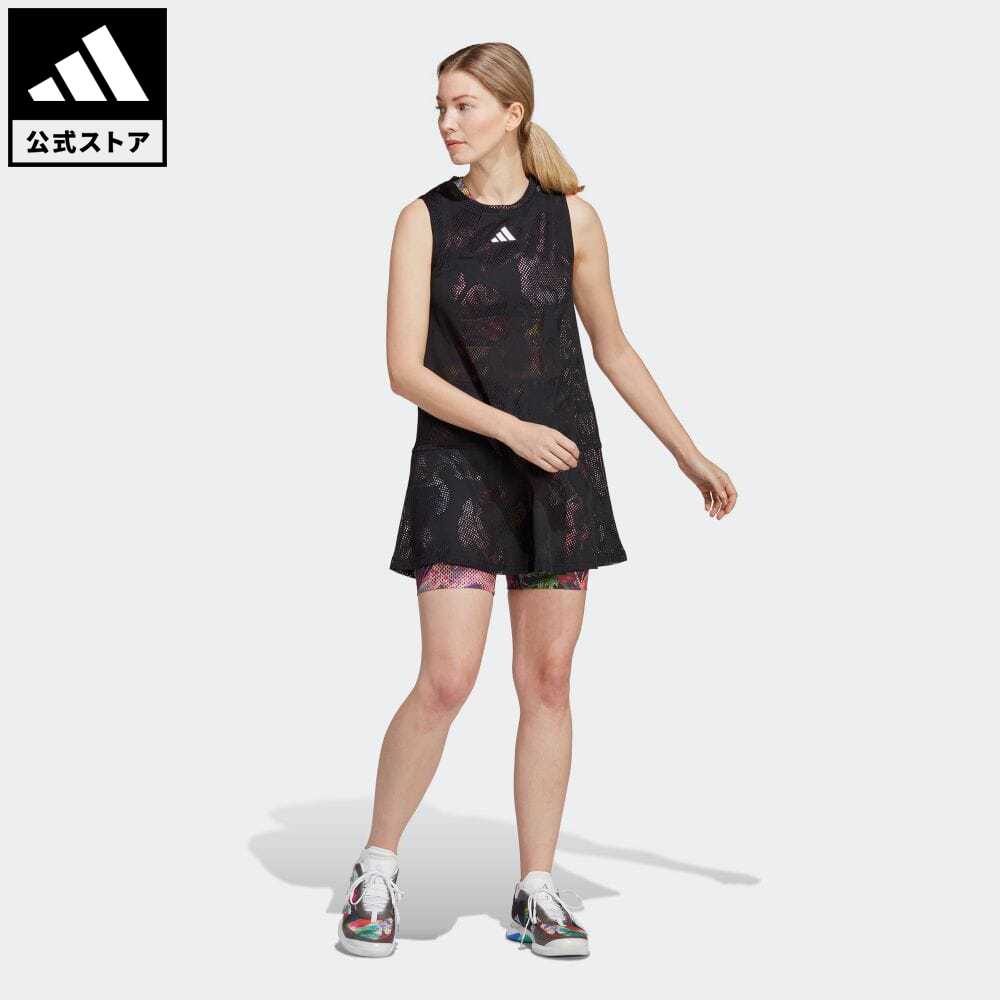 【公式】アディダス adidas 返品可 テニス メルボルン テニス ワンピース レディース ウェア 服 オールインワン ワンピース 黒 ブラック HU1807