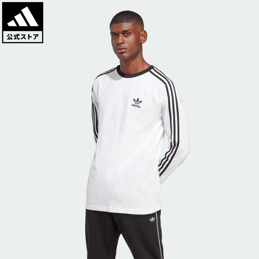 アディダス adidas 返品可 アディカラー クラシックス スリーストライプス 長袖Tシャツ オリジナルス メンズ ウェア・服 トップス Tシャツ 白 ホワイト IA4879 ロンt rabty p0604