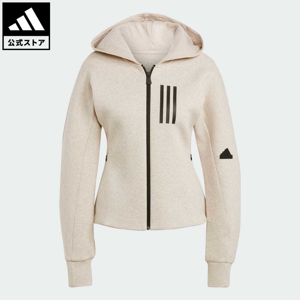 【20%OFF】 【公式】アディダス adidas 返品可 ミッションビクトリー スリムフィット フルジップ フーディー スポーツウェア レディース ウェア・服 トップス パーカー(フーディー) ジャージ ブラウン IC0308 トレーナー p1204のサムネイル