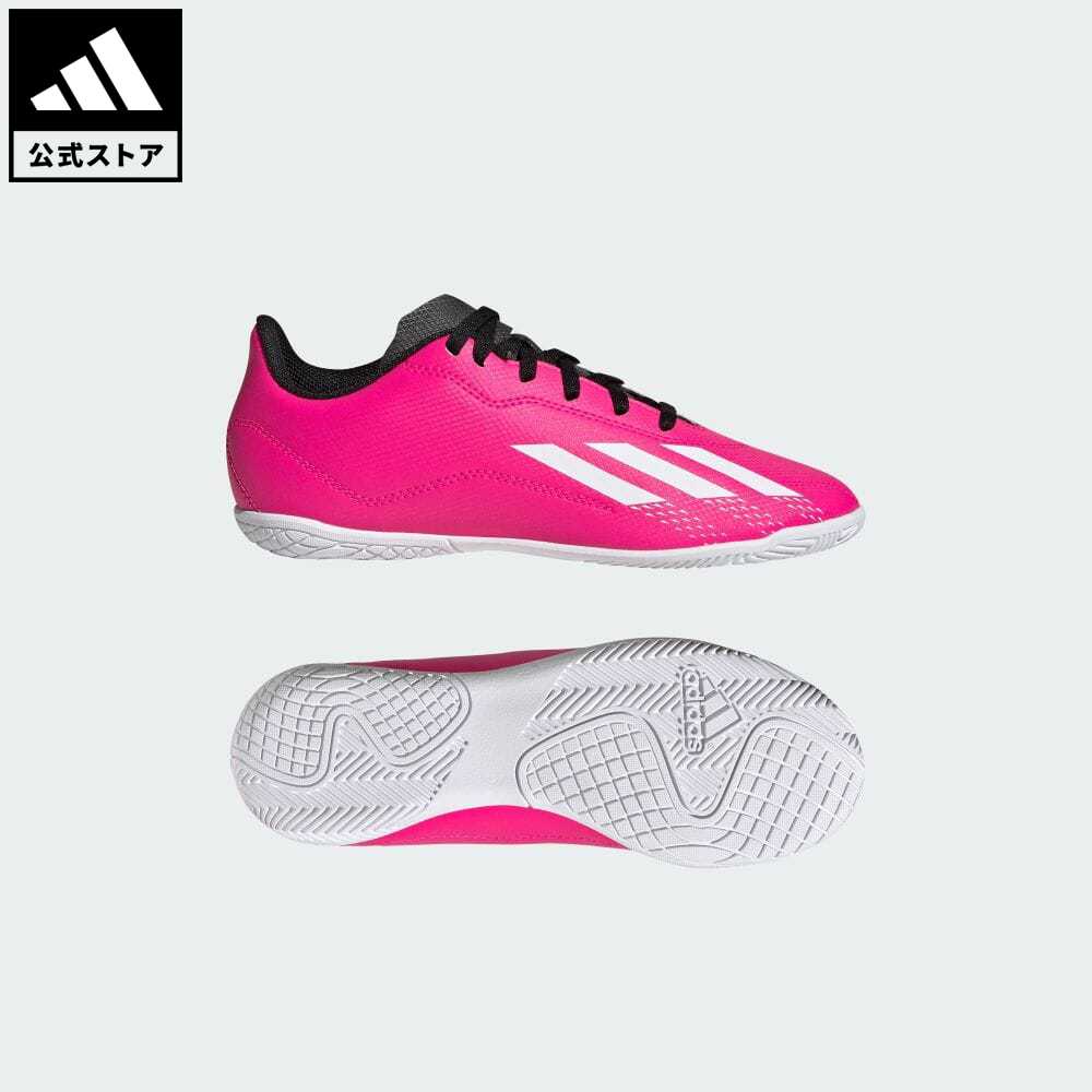 【公式】アディダス adidas 返品可 サッカー エックス スピードポータル.4 IN J/ インドア用 / X Speedportal.4 IN J キッズ／子供用 シューズ・靴 スポーツシューズ ピンク GZ2449 スパイクレス eoss23ss