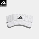 【公式】アディダス adidas 返品可 ゴルフ ジオメトリック プリント バイザー メンズ アクセサリー 帽子 サンバイザー 白 ホワイト HS4411 サンバイザー Gnot