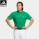 【公式】アディダス adidas 返品可 ゴルフ PLAY GREEN モノグラム刺繍 半袖ボタンダウンシャツ メンズ ウェア 服 トップス ポロシャツ 緑 グリーン HT6845 Gnot