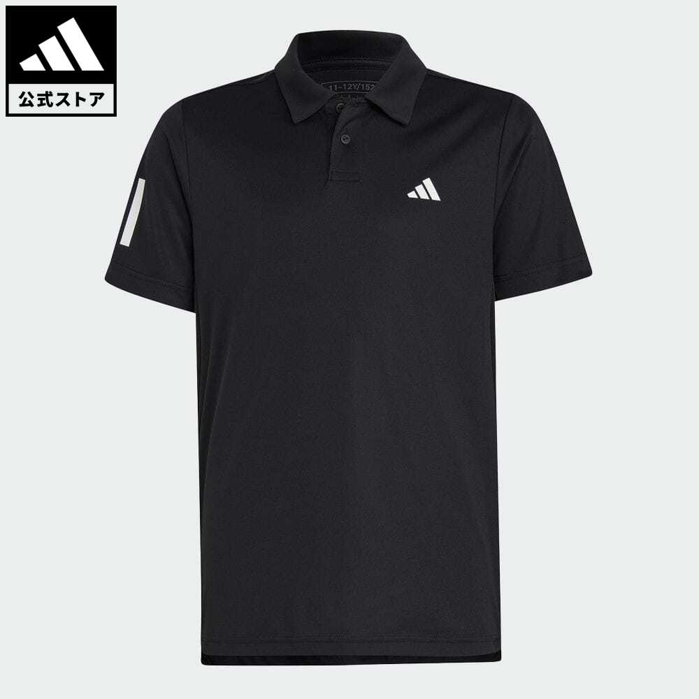 【公式】アディダス adidas 返品可 テニス クラブ テニス スリーストライプス ポロシャツ キッズ／子供用 ウェア・服 トップス ポロシャツ 黒 ブラック HR4284