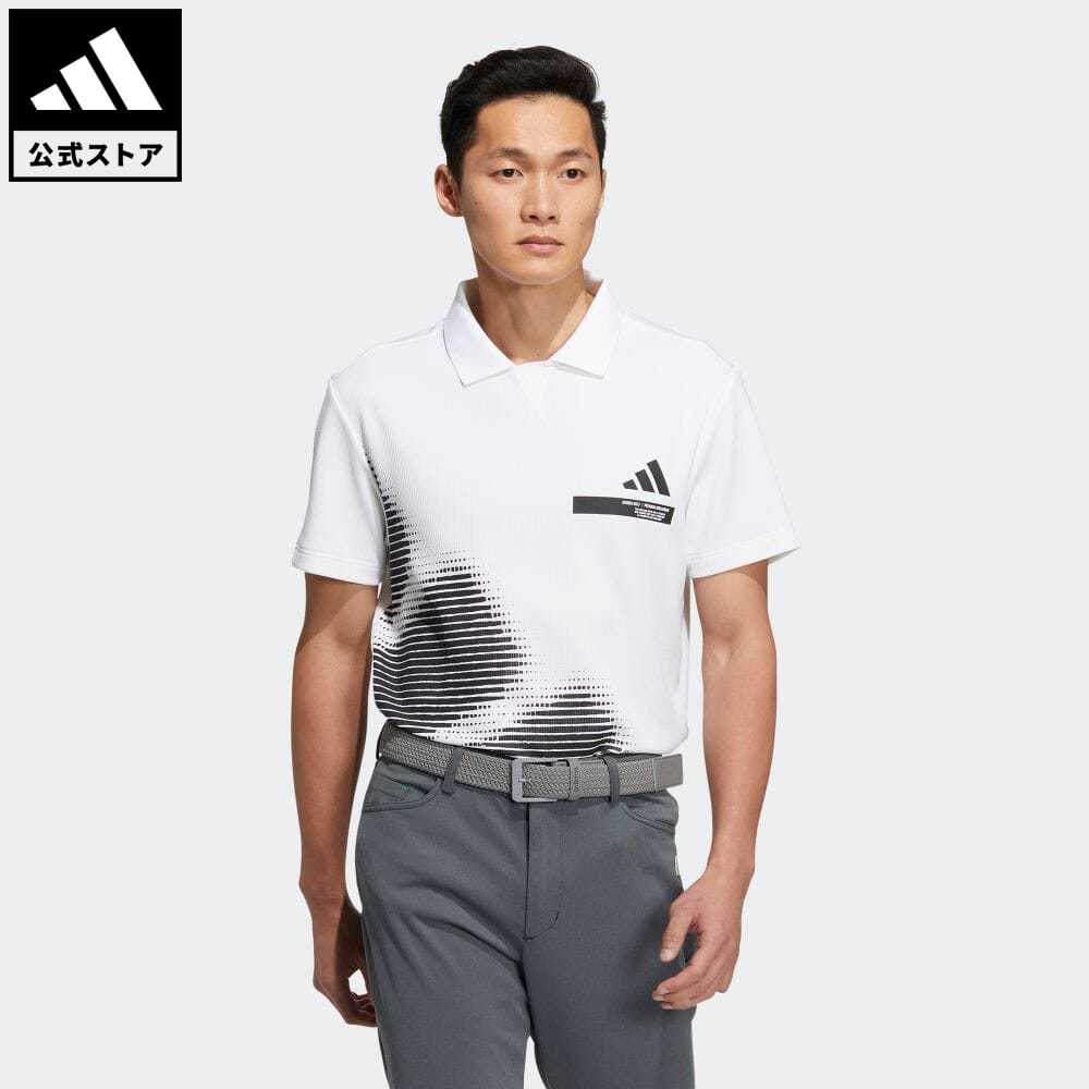 アディダス 【公式】アディダス adidas 返品可 ゴルフ ビッグ アディダスロゴ 半袖スキッパーポロシャツ メンズ ウェア・服 トップス ポロシャツ 白 ホワイト HS8995 Gnot