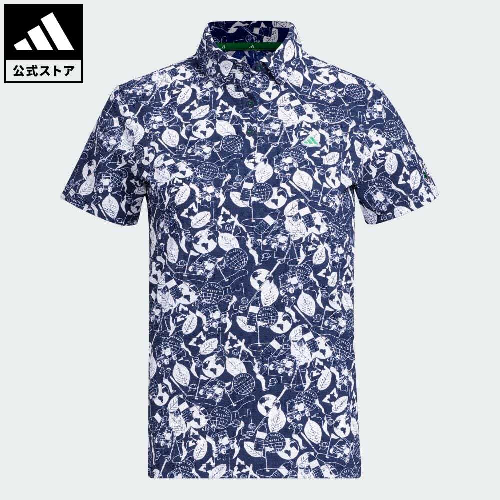 【22%OFF 9/4-9/11】【公式】アディダス adidas 返品可 ゴルフ PLAY GREEN サッカープリント 半袖ボタンダウンシャツ レディース ウェア・服 トップス ポロシャツ 青 ブルー HS9026 Gnot p0904のサムネイル
