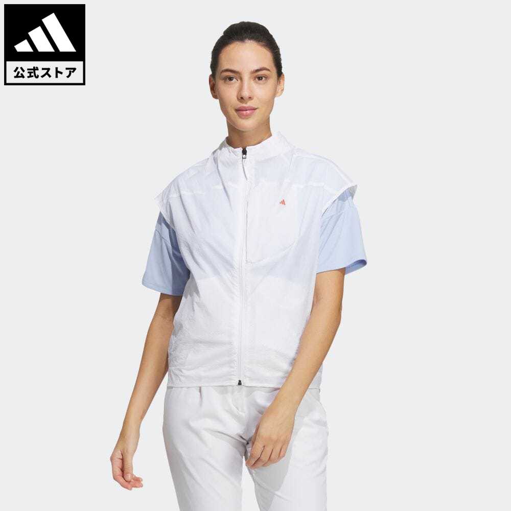 【50%OFF 9/19-9/25】【公式】アディダス adidas 返品可 ゴルフ ライトウェイト フルジップウインドベスト レディース ウェア・服 アウター ベスト 白 ホワイト HT0020 Gnot p0919のサムネイル