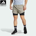 【公式】アディダス adidas 返品可 ランニング デザインド 4 ランニング 2-in-1 ショーツ メンズ ウェア 服 ボトムス ハーフパンツ 緑 グリーン IB8933 ランニングウェア