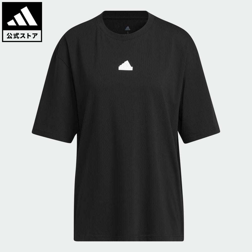 【20%OFFクーポン対象 5/17 10:00〜5/20 23:59】【公式】アディダス adidas 返品可 フューチャー アイコン グラフィックTシャツ スポーツウェア レディース ウェア・服 トップス Tシャツ 黒 ブラック H49638 半袖 p0517