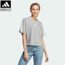 アディダス adidas 返品可 フューチャーアイコン スリーストライプス 半袖Tシャツ スポーツウェア レディース ウェア・服 トップス Tシャツ グレー IB8518 半袖