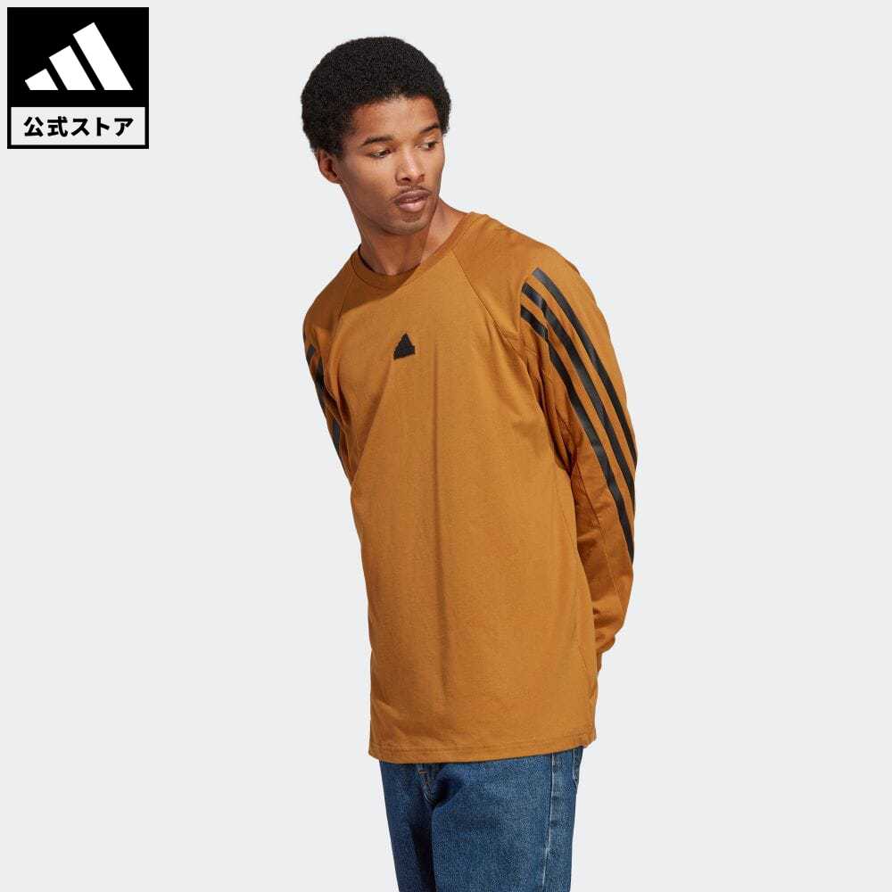 【公式】アディダス adidas 返品可 フューチャーアイコン スリーストライプス 長袖Tシャツ スポーツウェア メンズ ウェア・服 トップス Tシャツ ブラウン IC3758 ロンtのサムネイル