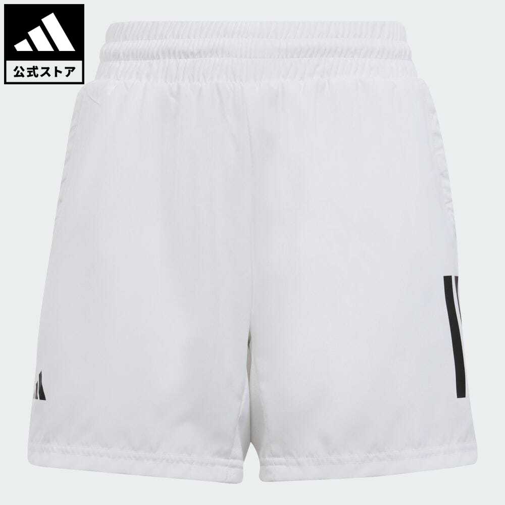 【20%OFFクーポン対象 5/9 10:00〜5/13 23:59】【公式】アディダス adidas 返品可 テニス クラブ テニス スリーストライプス ショーツ キッズ／子供用 ウェア・服 ボトムス ショートパンツ・短パン 白 ホワイト HR4289