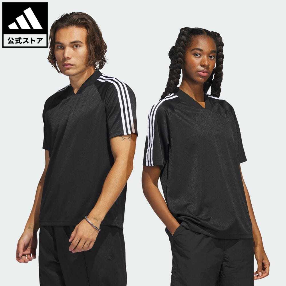 アディダス adidas 返品可 スケートボーディング ヘリンボーン ジャージー（ジェンダーフリー） オリジナルス メンズ レディース ウェア・服 トップス ユニフォーム 黒 ブラック HR9832